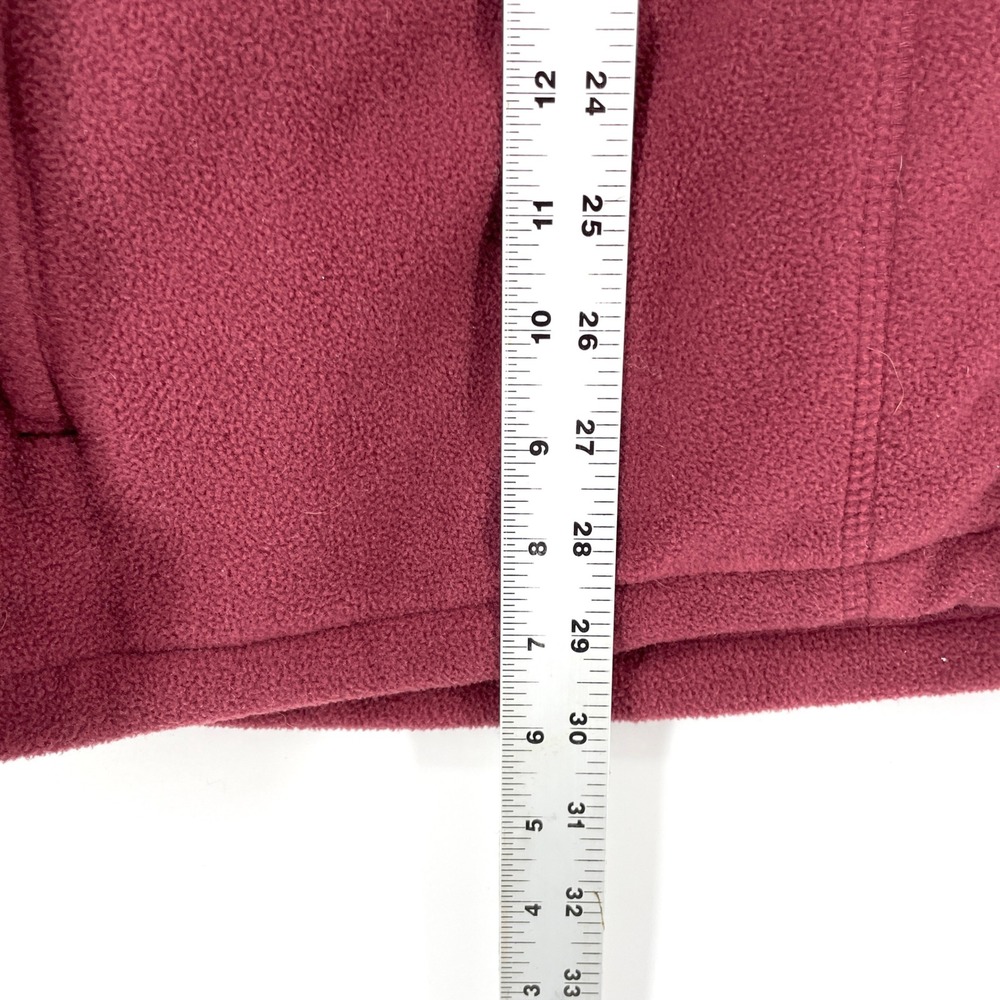 Columbia Yellowstone National Park Fleece Jacket Mens XL Maroon Full Zip Moose - Picture 6 of 9